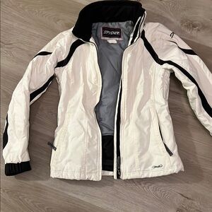 Spyder Women's White and Black Ski Jacket
